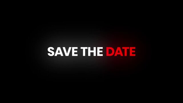 Save The Date &ndash; Elegant 4K Particles Text Animation for Event Announcements