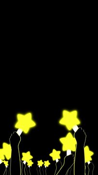 【縦型】星の形をしたペンライト_ループ再生対応/MOV