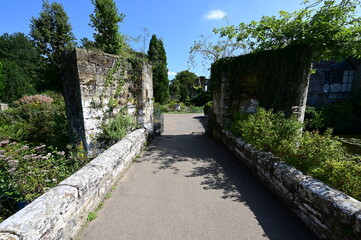 Inside the Ruins of an English castle.