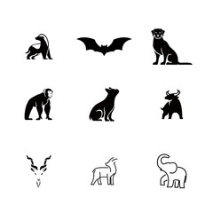 Animal Silhouettes Vector Set