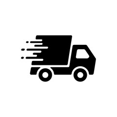 Fast delivery truck icon