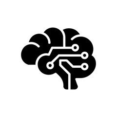 Artificial intelligence brain icon
