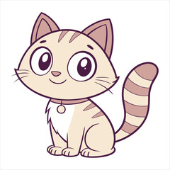 Elegant Cat Silhouette Illustration with a Minimalist Design for Various Applications