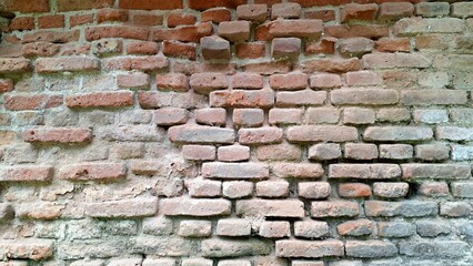 Classic Red Brickwork with Visible Mortar Lines, Solid Construction Material for Backdrops, Textures, and Design Elements in Various Projects