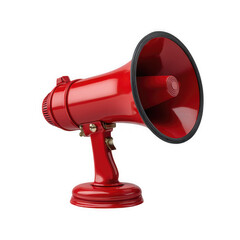 Red megaphone isolated on transparent background