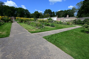English Country Garden in the UK during summertime.