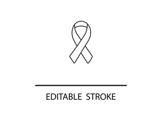 Elegant awareness ribbon symbol promoting solidarity and support for important causes..