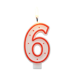 Birthday candle with glowing flame realistic festive vector isolated on transparent background, celebration flat style. Generated AI