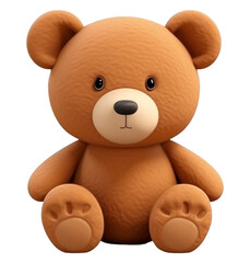 PNG Cartoon plush bear toy.