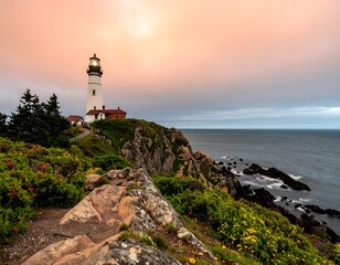 Coastal lighthouse at sunrise (5)