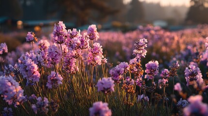 Immerse in Serenity: Lavender Field Wallpaper – Where Purple Blooms Meet Soft Sunlight for Timeless Home Charm