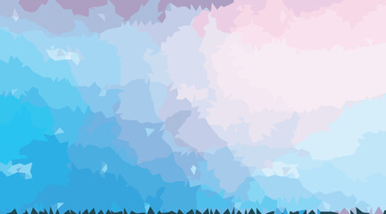 Abstract sky gradient with jagged edges blue pink