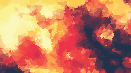 Fiery abstract geometric mosaic warm colors