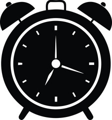  vintage analog alarm clock isolated icon for schedule and punctuality theme