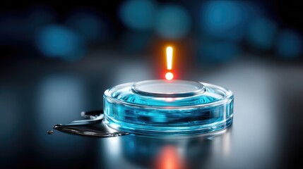 Holographic interface showing system error signals and network grids, indicating cyber attack vulnerability