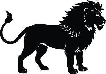  powerful lion mascot illustration with jungle and savanna theme