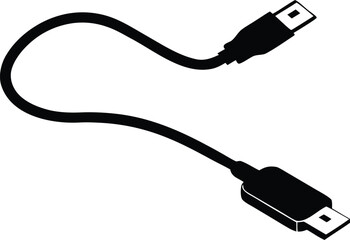 charging cable symbol and data transfer vector icon design