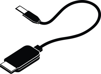  usb cable connector vector illustration isolated icon