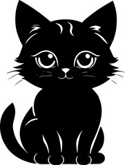 Adorable black Cat Silhouette icon