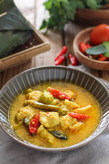 Ayam garang asem. Chicken with sour and spicy soup. perfect for recipe, article, or any commercial purposes.
