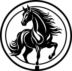 Minimalist Horse icon Elegant Animal 
