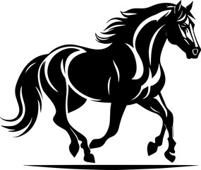 Obraz premium Minimalist Horse icon Elegant Animal 