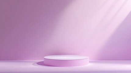 Empty podium or pedestal in elegant on pastel green gradient background,ideal mockup for product display presentation showcase backdrop design