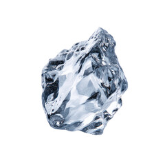 Crystal Clear Ice Chunk with Unique Form and Intricate Details, Ideal for Creative Projects or Nature Themes