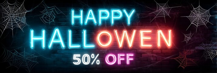 Halloween sale banner - happy message!