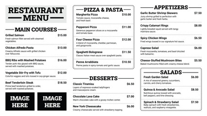 Modern Digital Menu Board