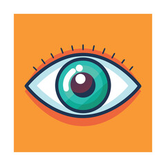 Obraz premium Eye Icon Open Eye With Iris