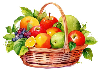 PNG Basket apple fruit plant.