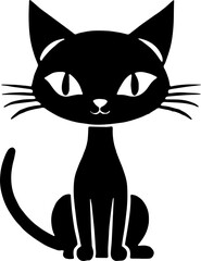  Adorable black Cat Silhouette icon