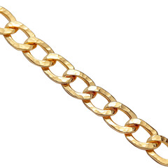 Fototapeta premium Close-up of Shiny Gold Chain Links on a Black Background, Ideal for Jewelry Design or Fashion Illustrations