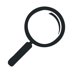 Magnifying glass icon isolated on white background