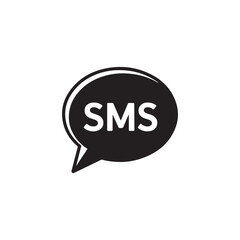 Modern Flat Design SMS Logo