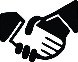 Symbolic representation of a firm handshake symbolizing trust partnership and agreement in business and collaboration