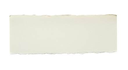 Obraz premium Off-white paper strip with subtle wrinkles and soft torn edges, macro lens, soft studio light, flat lay on transparent background, clean minimalist design concept