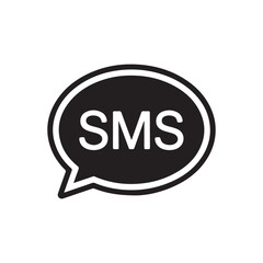 Monochrome SMS Communication Logo