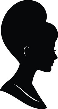 Illustrator Woman elegant hairstyle and silhouette profile vector