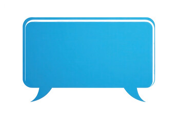 Blue empty text box with quotation marks, png, transparent