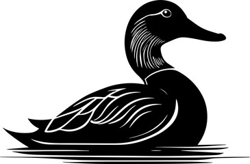 Duck silhouette icon Water Bird and Wildlife Icon Design