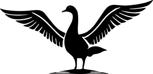 Duck silhouette icon Water Bird and Wildlife Icon Design