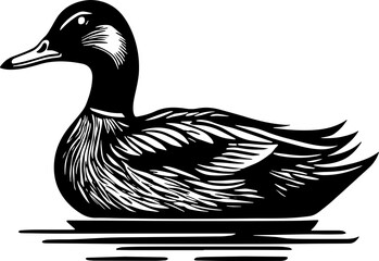 Duck silhouette icon Water Bird and Wildlife Icon Design