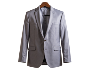Hanging Jacket on Invisible Hanger, Front-Angle View, Transparent PNG
