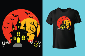 Halloween est. 1998 University t shirt design with Scary Pumpkin