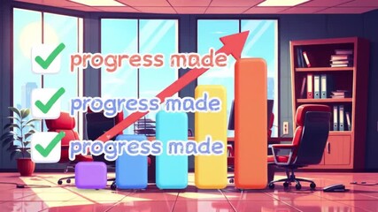 business progress checklist task completion success animation - Powered by Adobe