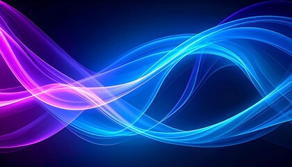 Fototapeta premium captivating abstract background of blue and purple light swirls, ideal for technology, data visualization, and modern design projects. The vibrant, flowing lines create a sense of energy 
