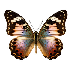 Obraz premium Colorful butterfly with intricate wing patterns on transparent background