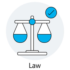 Law Icon, Criminal Law, Civil Law, Family Law, Labor Law, Property Law